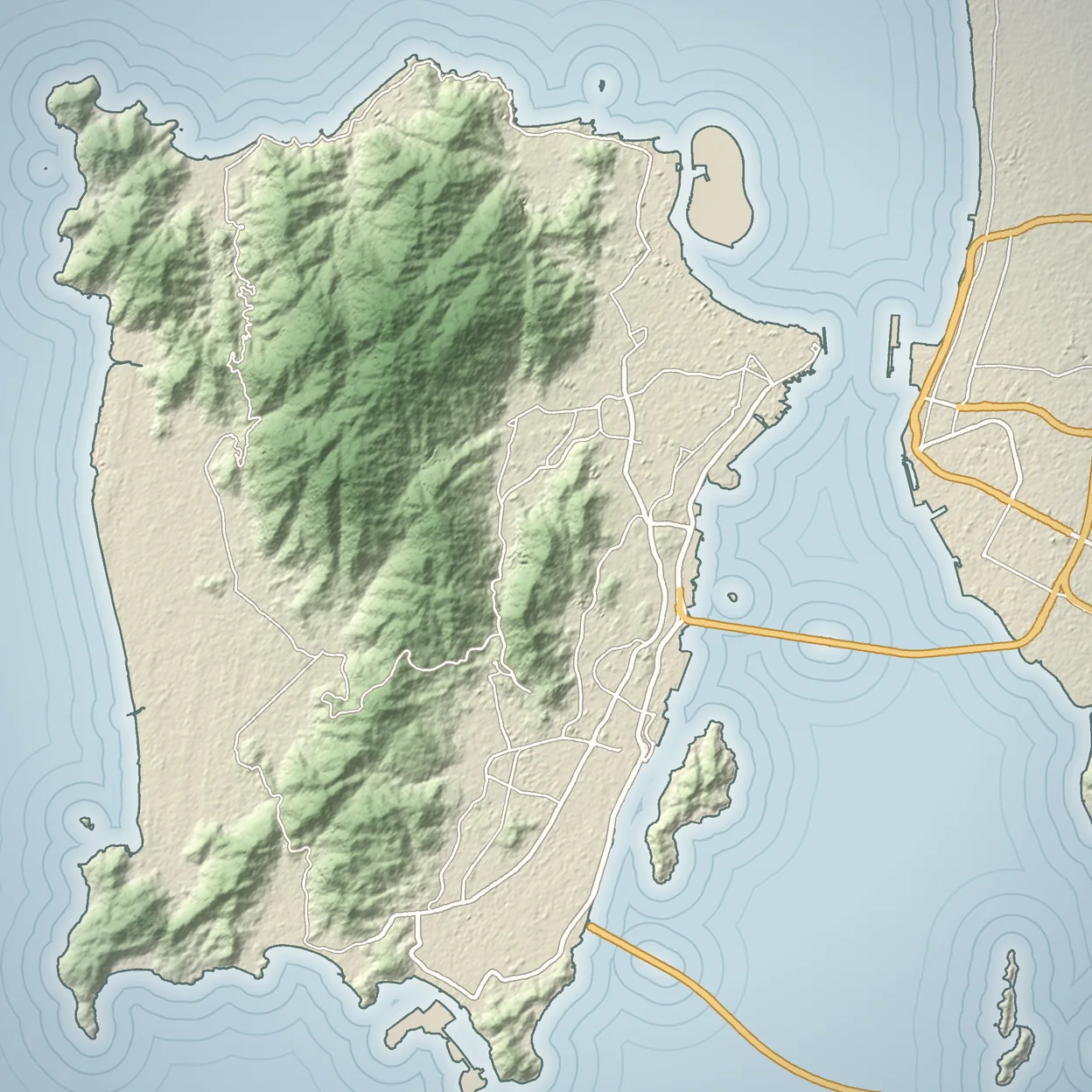 檳城地圖，標示浩然文苑位於峇六拜（Bayan Lepas）